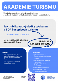 Akademie turismu: Jak publikovat výsledky výzkumu v TOP časopisech turismu